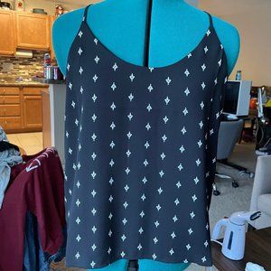 Criss Cross Back Patterned Tank